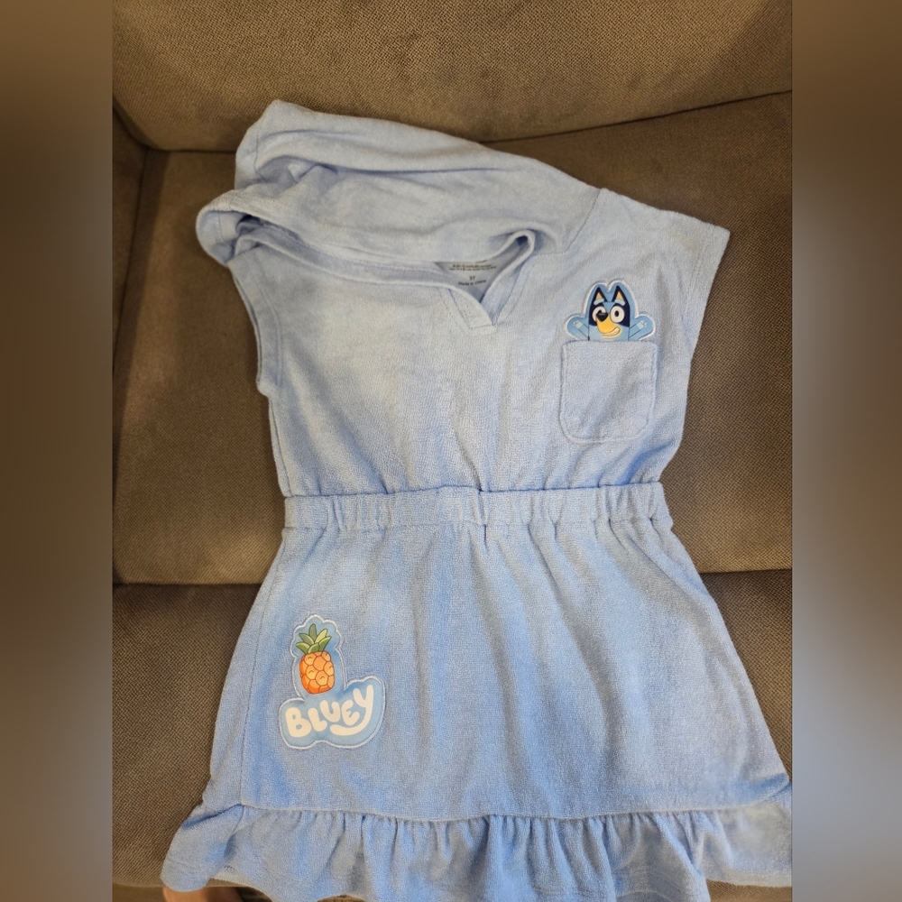 Bluey Kids Swim One Piece - Light Blue